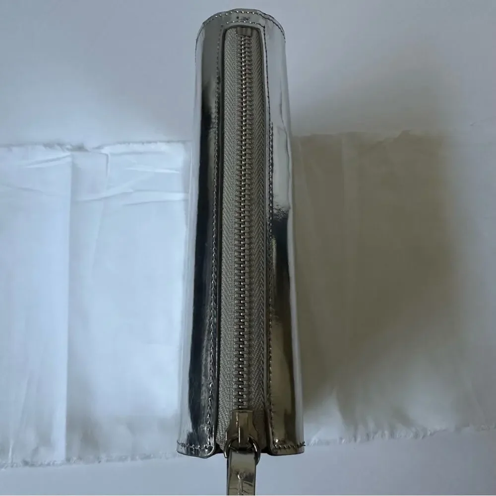 Maison Margiela Reflective Mirror Leather Clutch Wristlet MM11 SS17 Silver